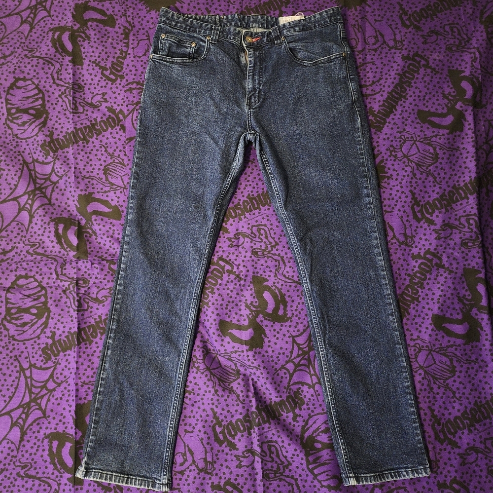 CCS Men's Slim Fit Dark Blue Jeans Size 36x32